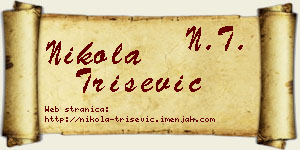 Nikola Trišević vizit kartica